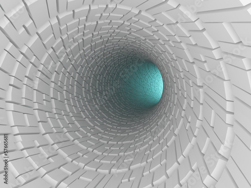 Naklejka spirala 3D łuk tunel