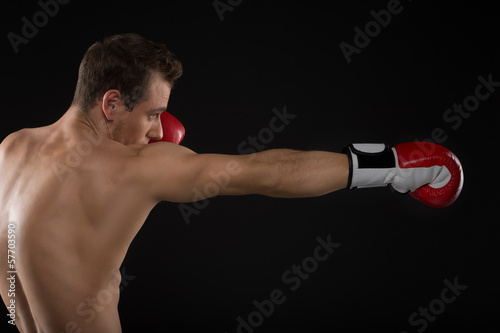 Naklejka bokser sztuki walki sport kick-boxing ćwiczenie