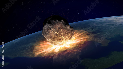 Obraz na płótnie meteory glob wszechświat