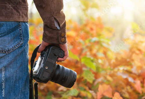 Fotoroleta las widok jesień mężczyzna