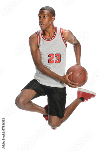 Plakat mężczyzna piłka koszykówka energiczny amerykański