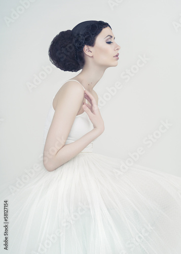Fotoroleta kobieta ładny makijaż balet zdrowy