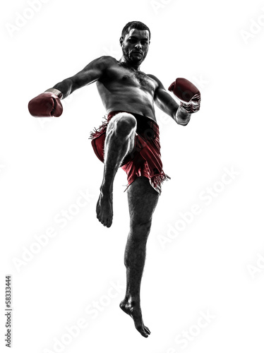 Naklejka kick-boxing bokser mężczyzna