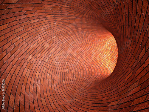 Naklejka architektura 3D tunel