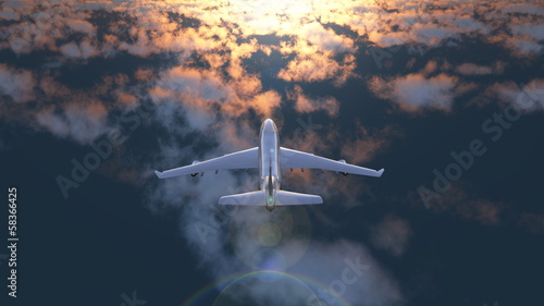 Fototapeta samolot airliner transport