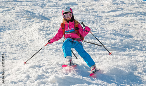 Fotoroleta dzieci dziewczynka śnieg