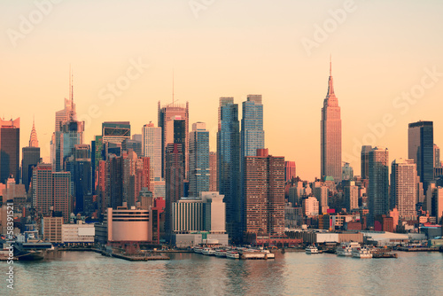 Fototapeta Nowy Jork o zachodzie słońca
