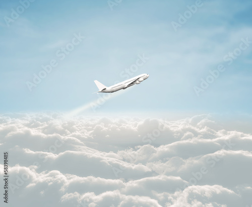 Fototapeta airliner niebo samolot transport maszyna