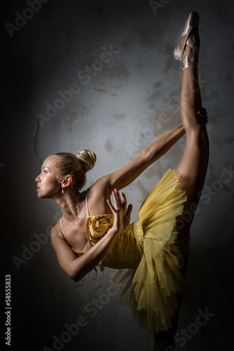 Naklejka baletnica ludzie ćwiczenie kobieta