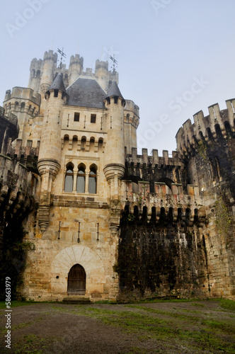 Naklejka architektura hiszpania zamek wieża widok