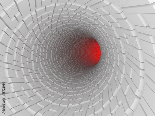 Naklejka 3D spirala tunel