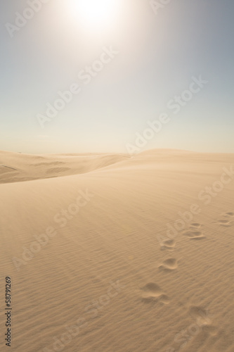 Obraz na płótnie Ślady na piasku