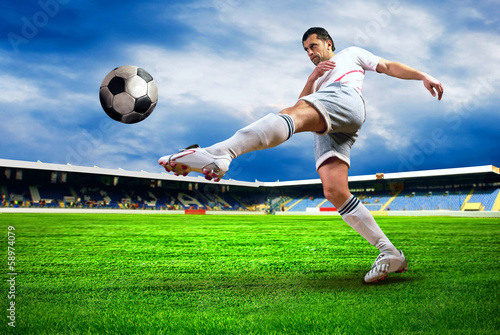 Fototapeta piłka nożna trawa sport ludzie