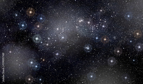 Plakat gwiazda kosmos galaktyka noc niebo