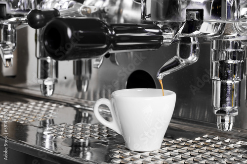 Naklejka barista kawiarnia ruch kawa