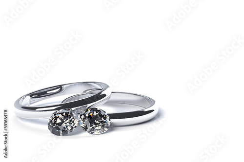 Naklejka 3D miłość metal małżeństwo obrączka