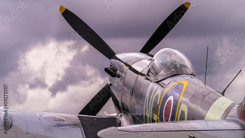Fototapeta stary spitfire samolotem