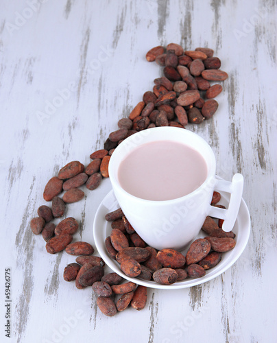 Plakat napój mleko jedzenie kawiarnia kakao