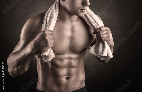 Fotoroleta ciało siłownia pierś sport ćwiczenie