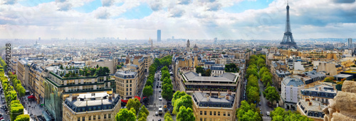 Fototapeta panorama drzewa architektura pejzaż francja
