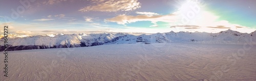 Fotoroleta widok śnieg alpy panoramiczny