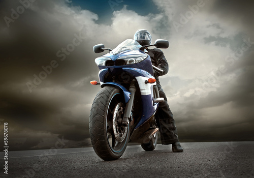 Naklejka widok ruch motocykl jazda konna transport