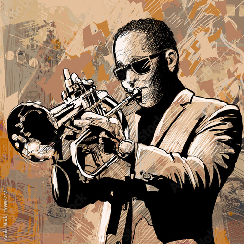 Obraz na płótnie muzyka jazz blues trąbka