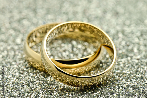Naklejka para miłość złoto małżeństwo