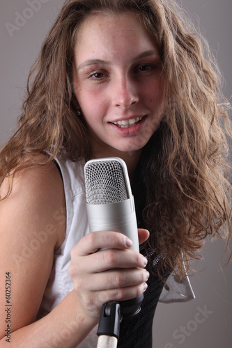 Obraz na płótnie portret ładny twarz muzyka dziewczynka