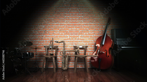 Obraz na płótnie retro sztuka blues orkiestra zespół
