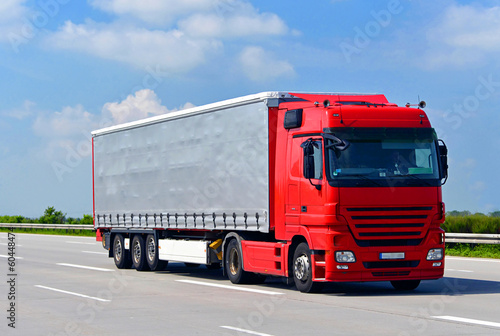 Obraz na płótnie droga samochód ciężarówka międzynarodowy