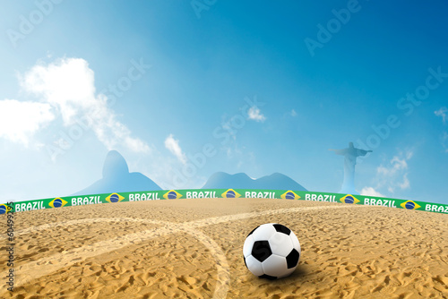Fototapeta brazylia piłka nożna niebo wzgórze