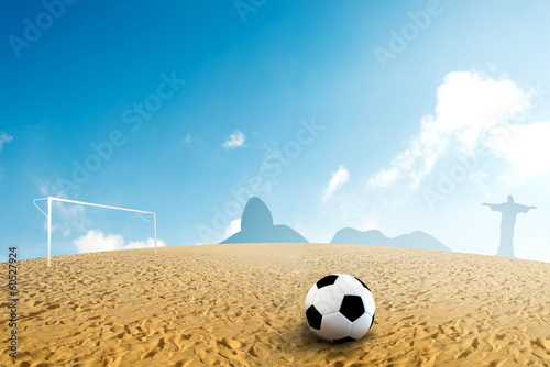 Fotoroleta trawa piłka nożna brazylia piłka