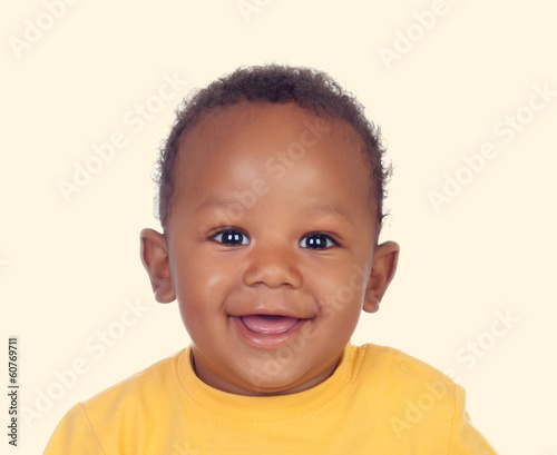 Naklejka amerykański piękny chłopiec portret uśmiech