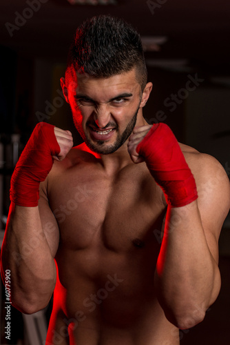 Fotoroleta sztuki walki boks mężczyzna