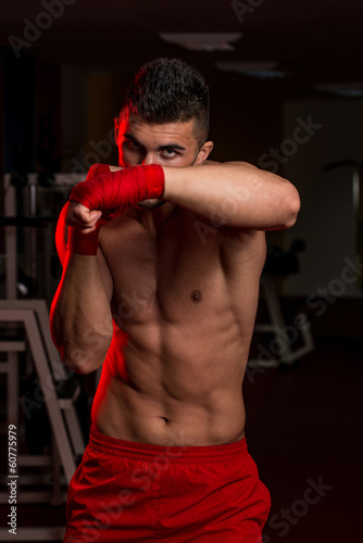 Obraz na płótnie mężczyzna sporty ekstremalne sztuki walki kick-boxing