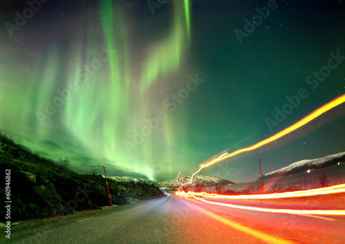 Fototapeta pejzaż norwegia niebo północ góra