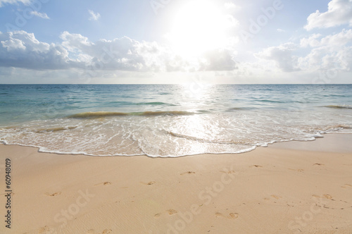 Plakat zatoka brzeg raj plaża