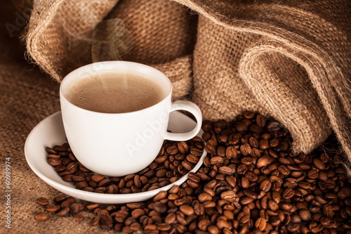 Fototapeta świeży kawiarnia młynek do kawy napój kawa