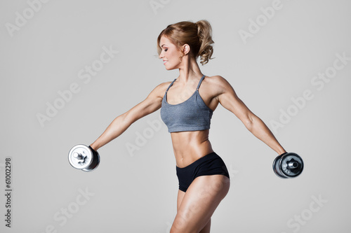 Plakat ciało sportowy lekkoatletka fitness