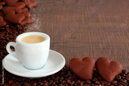 Fotoroleta miłość expresso napój kakao