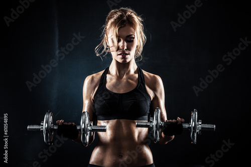 Naklejka sport ciało dziewczynka fitness kobieta