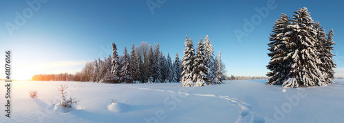 Plakat panorama niebo dziki śnieg