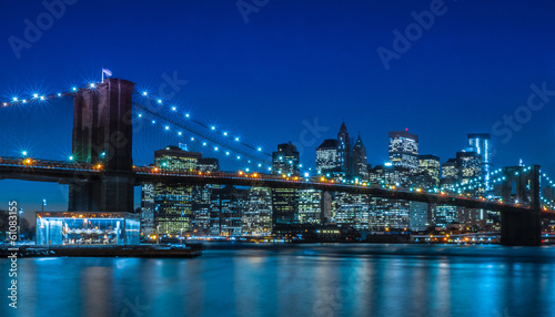 Plakat wieża most ameryka brooklyn