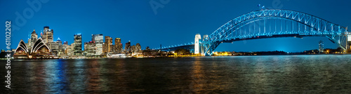 Obraz na płótnie noc architektura panoramiczny zatoka australia