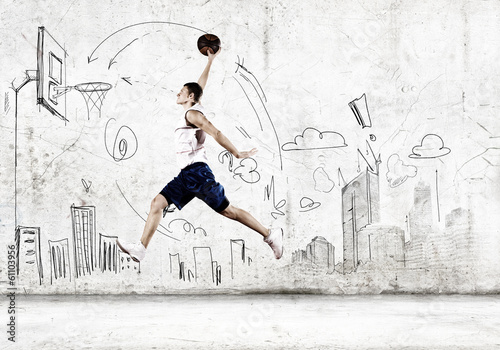 Fototapeta witalność piłka lekkoatletka ciało koszykówka