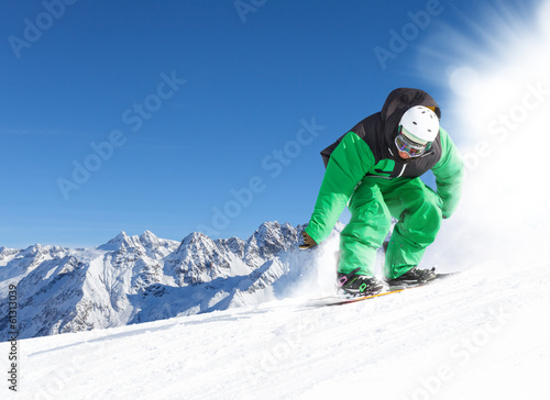 Fotoroleta sport śnieg spokojny wyścig
