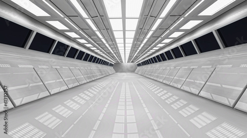 Naklejka perspektywa statek korytarz architektura zatoka