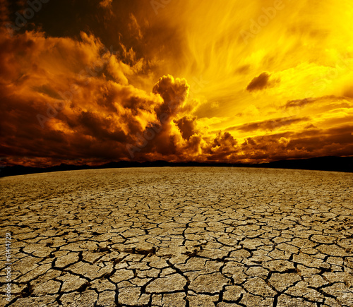 Obraz na płótnie pustynia widok słońce