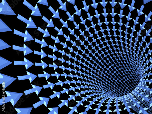 Plakat łuk 3D tunel spirala